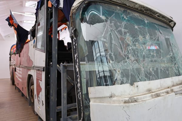 Marcin Dudek: NEOPLAN, installation view, Edel Assanti, London, UK, 2023. Photo: Marcin Dudek