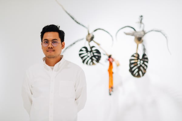 Singaporean artist Fyerool Darma with his second solo exhibition Monsoon Song. (Photo: Yeo Workshop)