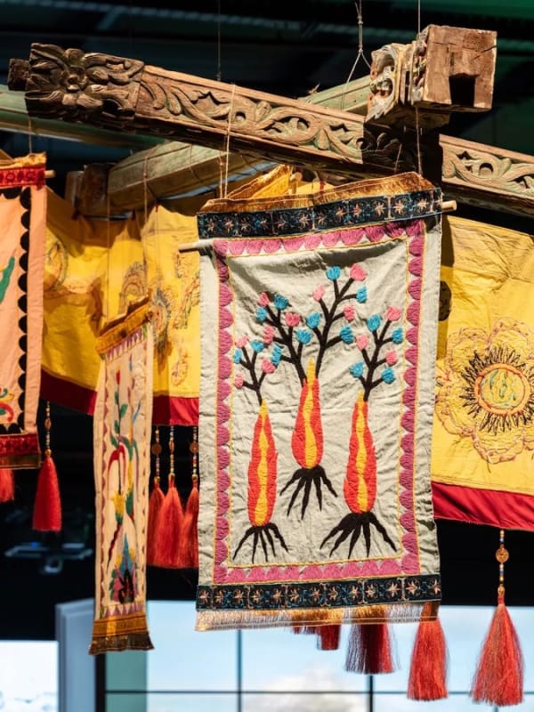 Citra Sasmita, installation view of Timur Merah Project XII: Rivers With No End, 2023, in “After Rain” at the Diriyah Contemporary Art Biennale, 2024. Photo by Marco Cappelletti. Courtesy of the Diriyah Biennale Foundation