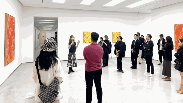 Art advisory Metis Art Education with the Mandala Club during Art Basel Hong Kong 2023 (Photo: Singapore Art Gallery Weekend)