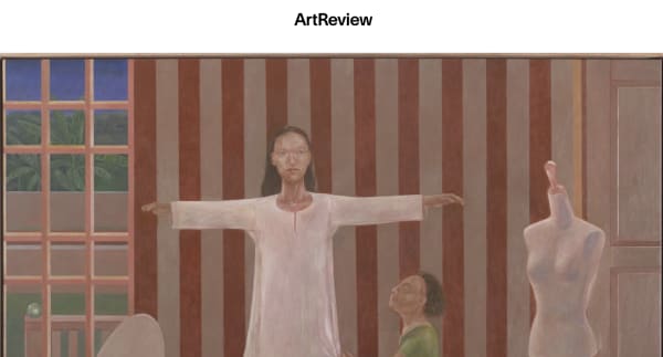 Noor Mahnun, Baju Kurung, 2025, oil on linen, 120 × 150 cm. Photo: Phuah Chin Tok. Courtesy the artist