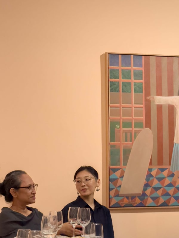 Anum and gallery associate Linghui sharing their insights during a private dinner talk Photo by Michelle Wong