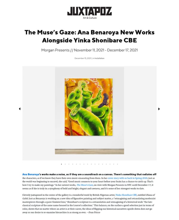 The Muse's Gaze: Ana Benaroya & Yinka Shonibare CBE — Juxtapoz