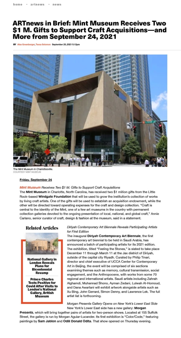 Morgan Presents — ARTnews: In Brief