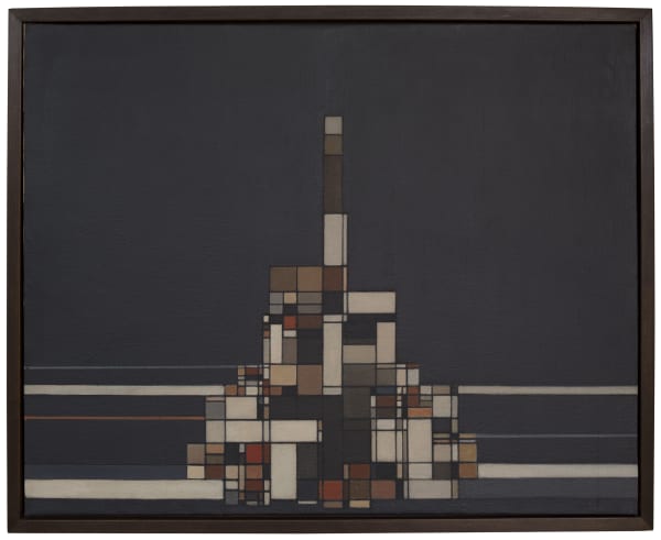 milton Dacosta, Construction on blue background, s.d.