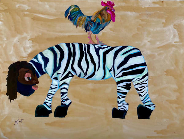 like a zebra on a farm, 2023