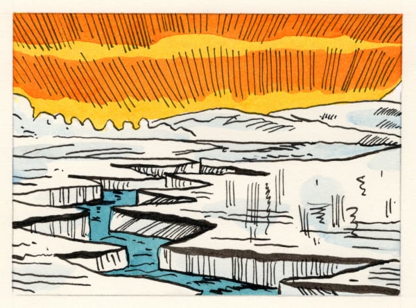 Christopher Sperandio drawing of a landscape