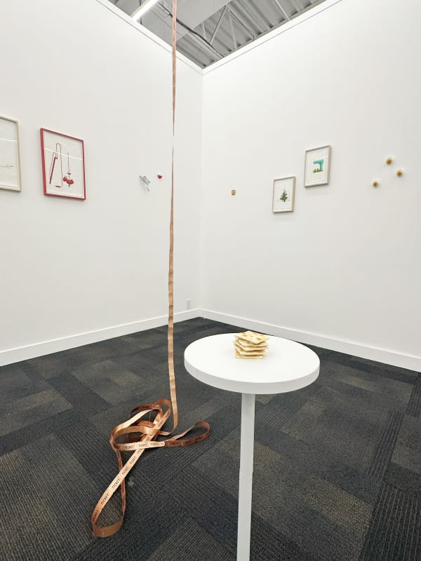 installation view of Material Art Fair booth B23 with Jeff Grant and Tamara johnson
