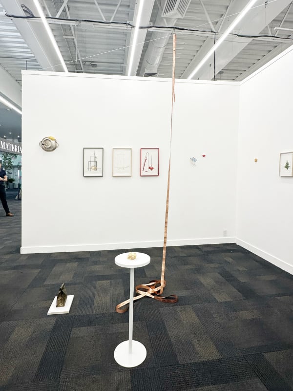 installation view of Material Art Fair booth B23 with Jeff Grant and Tamara johnson