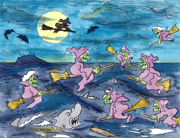 colored drawing by Gary Panter