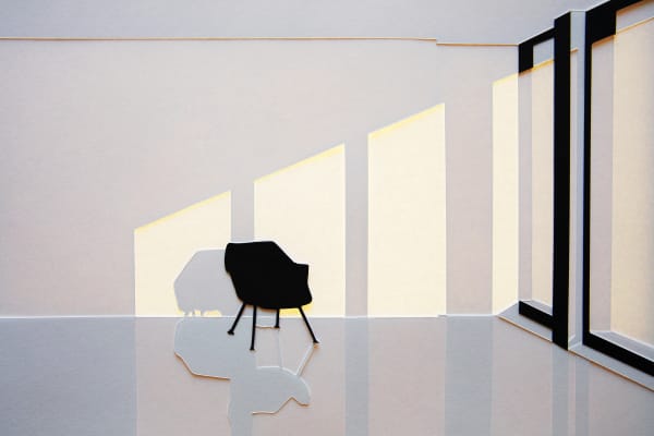 photograph of paper collage by Popel Coumou