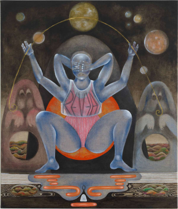 figure in fantastical setting of the universe