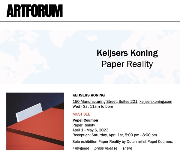 Artforum's Must See - Popel Coumou