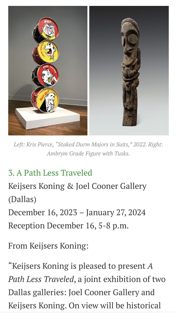 article view of Glasstire top five shows in Texas
