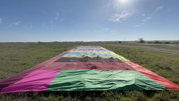 textile over ground