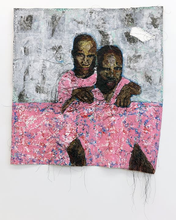 kaloki Nyamai's painting of his a man and a boy