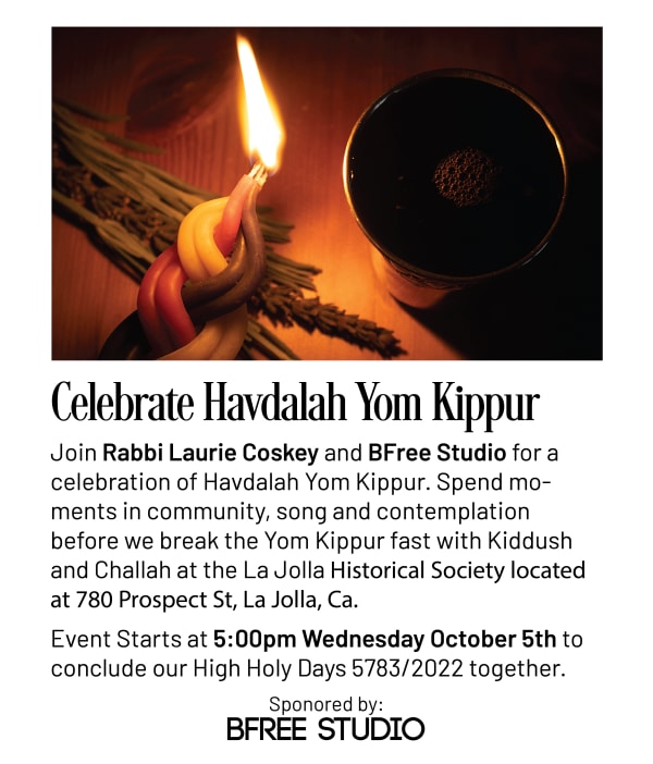 Celebrate Havdalah Yom Kippur