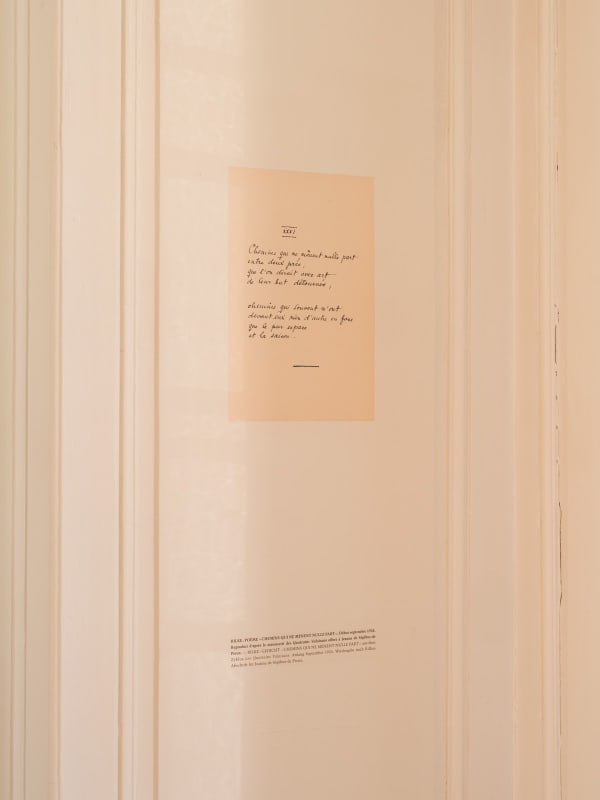 Su Jiehao's Work, Rilke's poem was posted on the door