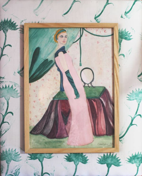 Christopher Peter, Dressing for Dinner. Pink Satin Simplicity, Viridian Gloves, 1977