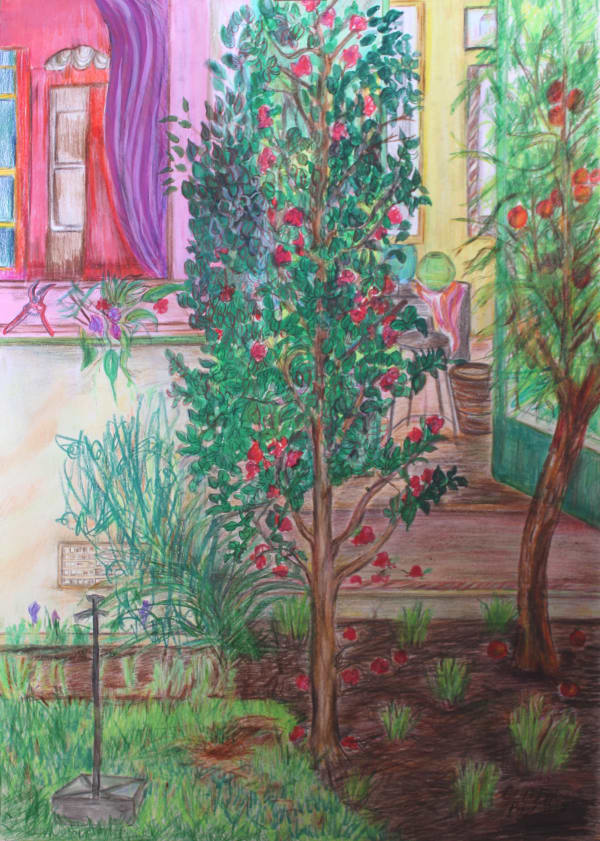 Christopher Peter, From memory, the dining room and studio garden at the Irma Stern Museum., 2025