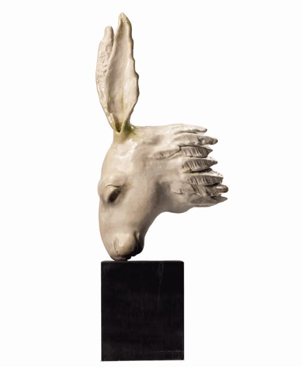 Jennie McCall, Feathered hare on blackened oak base