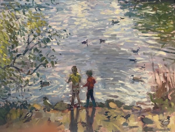 Andrew Farmer ROI, Children by the Pond
