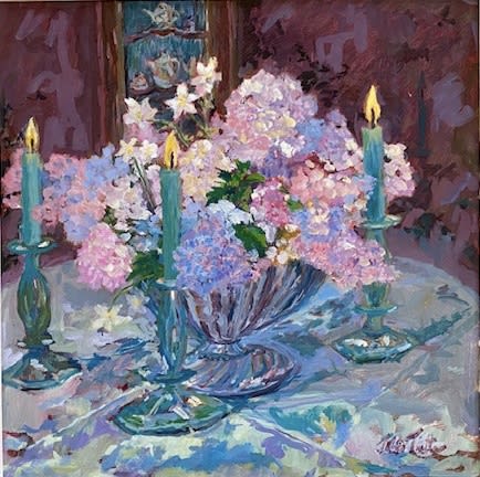 Julia Trotter, Hydrangeas by Candlelight