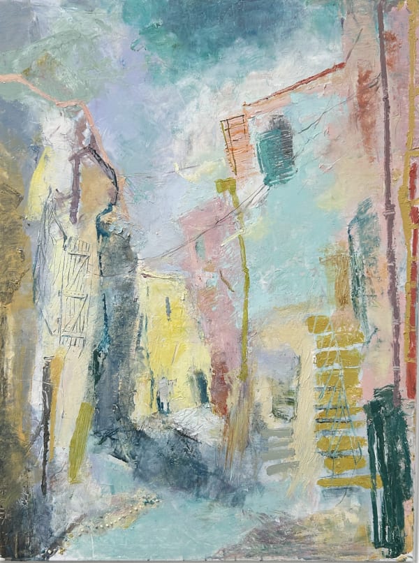 Julia Maleeva, The Street with Blue Veil