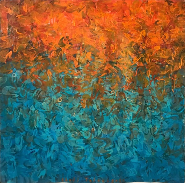 Shadi Talaei The Drum of Departure Series, 2020 Acrylic on cardboard 50 x 50 x 1 cm