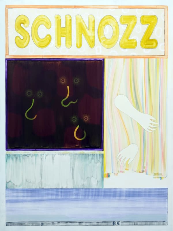 Phillip Reeves Schnozz Shop, 2021 Oil on Aluminium Dibond 160 x 120 x 5 cm