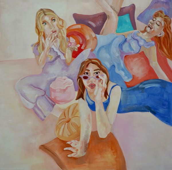 Nora Neagoe Birthday Party, 2021 Oil on canvas 150 x 150 cm