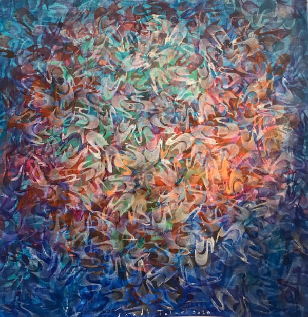 Shadi Talaei The Drum of Departure Series, 2020 Acrylic on cardboard 50 x 50 x 1 cm