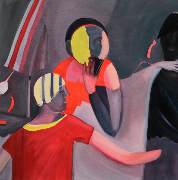 Diana Zrnic Push and Pull, 2021 Oil on canvas 40 x 40 x 5 cm