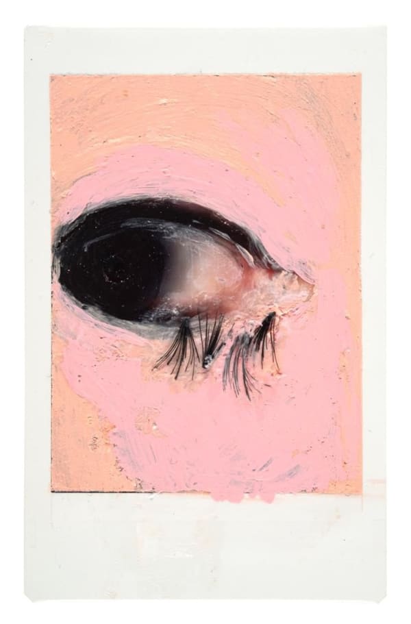 Mona JanMohamadi EYE, 2019 Mixed media on polaroid Framed: 32 x 27 x 4 cm Artwork: 8.6 x 5.4 cm