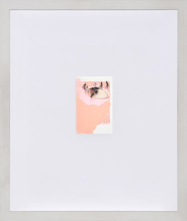 Mona JanMohamadi EYE, 2019 Mixed media on polaroid Framed 32 x 27 x 4 cm Artwork size: 8.6 x 5.4 cm
