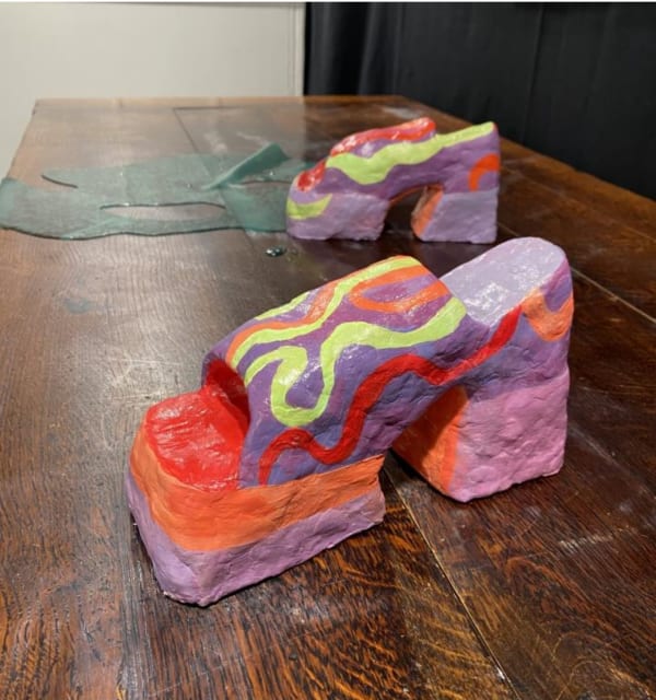 Nora Neagoe The New Summer Collection, 2022 Air-drying clay, acrylic paint, glossy varnish 20 x 7 x 17 cm