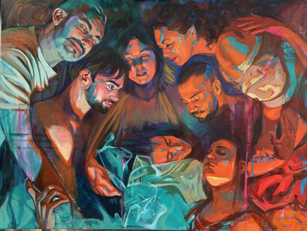 Naila Hazell Darren is awake, 2024 Oil and acrylic on linen 76 x 100 cm