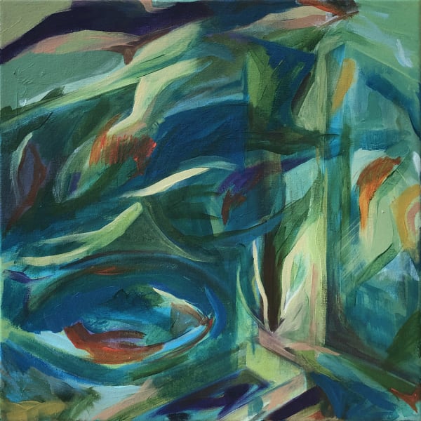 Ala Jazayeri Memory Traces 2 , 2021 Oil on Canvas 45 x 45 x 4 cm