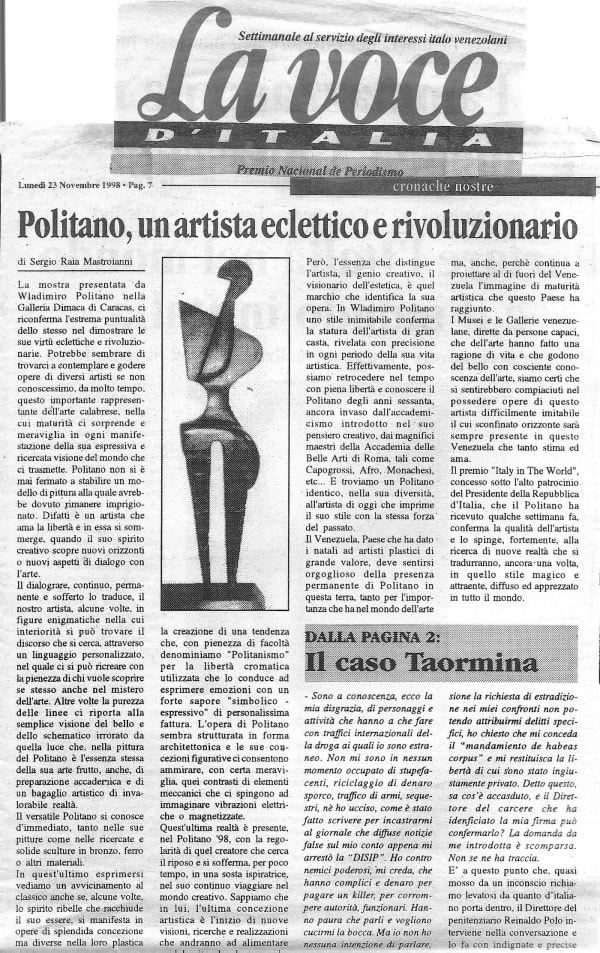 Politano, un artista eclettico e rivoluzionario