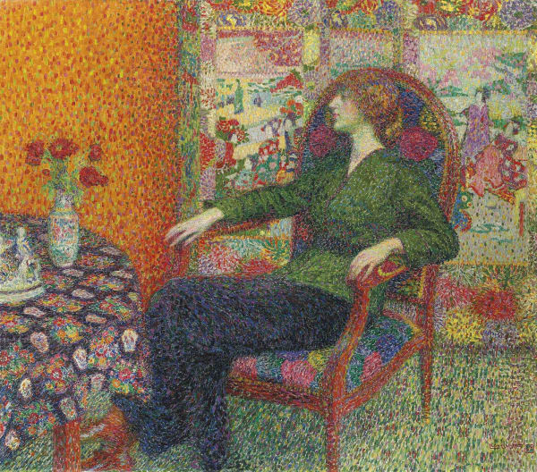 Leon de Smet 1881 - 1966 Contemplation 1914 Oil on canvas 160 x 170 cm EXHIBITED A Clear View: The Belgian Luminist Tradition, Whitford and Hughes, London, 1987, cat. no. 20.