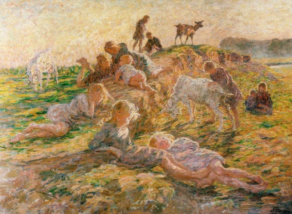 Jenny Montigny 1875 - 1937 An Idyllic Moment c.1900 Oil on canvas 110 x 150 cm PROVENANCE Whitford and Hughes, London. LITERATURE A Clear View: The Belgian Luminist Tradition, Whitford and Hughes, London, 1987, cat. 26, ill.