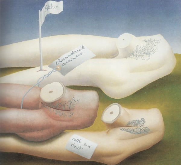 ITHELL COLQUHOUN 1906 - 1988 The Pine Family 1941 Oil on canvas 46 x 51 cm PROVENANCE Marcel Fleiss, Paris, 1982; Whitford and Hughes, London, 1988. EXHIBITED London, International Art Centre, Surrealism, 1942. Palazzo Reale, Milan, Palais des expositions, Rome and the Kulturhuset, Stockholm,L’Altra metà dell’Avantguardia, 1910-1940, 1980-81. Paris, Galerie 1900-2000, Paris, Les Enfants d’Alice: La peinture Surréaliste en Angleterre, 1930-1960, 1982. A Salute to British Surrealism, 1930-1950, The Minories, Colchester, Blond Fine Art, London, Ferens Art Gallery, Hull, 1985. Marseille, Centre de la Vieille Charité, La planète affolée, Surréalisme, dispersion et influences, 1938-1947, 1986. LITERATURE London, International Art Centre, Surrealism, 1942, cat. no. 4; Palazzo Reale, Milan, Palais des expositions, Rome and the Kulturhuset, Stockholm, L’Altra metà dell’Avantguardia, 1910-1940, 1980-81, Reproduced: p. 279; Paris, Galerie 1900-2000, Paris, Les Enfants d’Alice: La peinture Surréaliste en Angleterre, 1930-1960, 1982, no. 44, ill. p. 37; A Salute to British Surrealism, 1930-1950, The Minories, Colchester, Blond Fine Art, London, Ferens Art Gallery, Hull, 1985, no. 22, ill. p. 25; Marseille, Centre de la Vieille Charité, La planète affolée, Surréalisme, dispersion et influences, 1938-1947, 1986, no. 70, ill. p. 174; London, Whitford and Hughes, The Surrealist Spirit in Britain, cat. no. 14, ill., 1988.