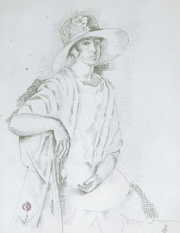 LEOPOLD SAVAGE 1879-1968 Portraite de femme c.1915 Pencil on paper 30 × 24 cm