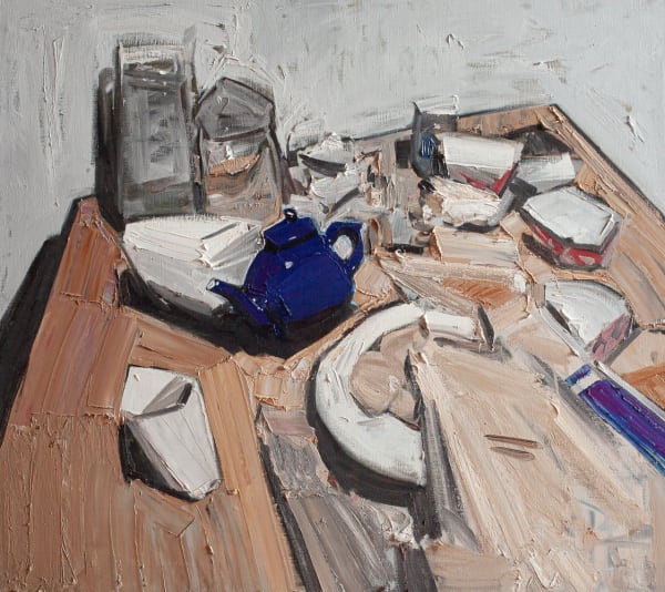 Sayan Baigaliyev, Dark Blue Teapot, 2021