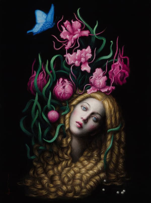 Chie Yoshii Blossom 52X42X5 5 Cm Framed Size Oil On Wood Panel Dorothycircusgallery
