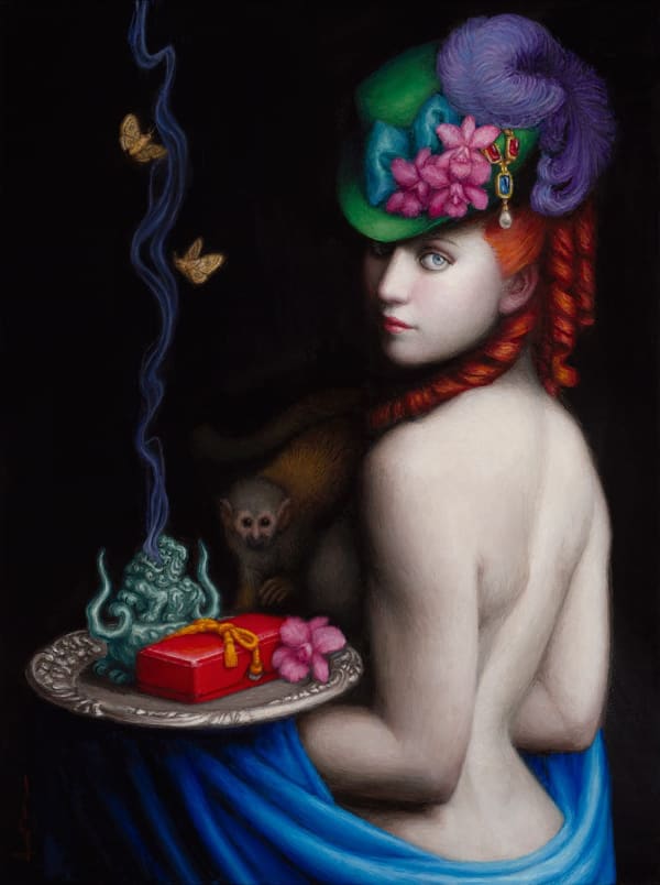 Chie Yoshii Secret 52X42X5 5 Cm Framed Size Oil On Wood Panel Dorothycircusgallery