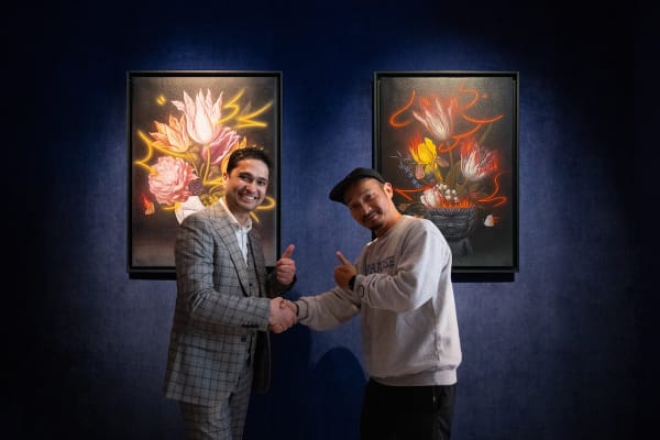 Dcg London Opening Pictures 5 Neon And Fire Vanitas By Alex Face Alex Face With Special Guest Councillor Md Shamsed Chowdhury Amelie Bolshoi Copy