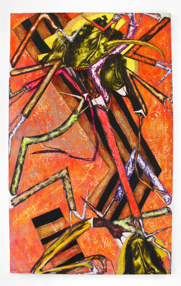 Un Vecchio Cuore 2018 Oil Acrylic And Total Cast Resin On Canvas 200 X 120 Cm