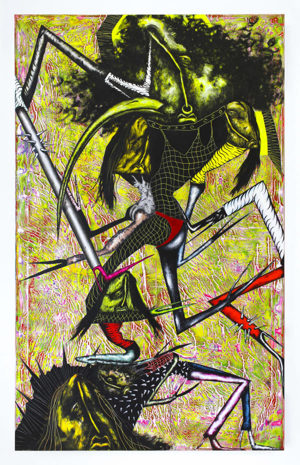 We Said No 2018 Oil Acrylic And Total Cast Resin On Canvas 200 X 120 Cm