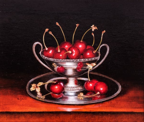 Hilary Gauci, Cherries in Silver, 2021